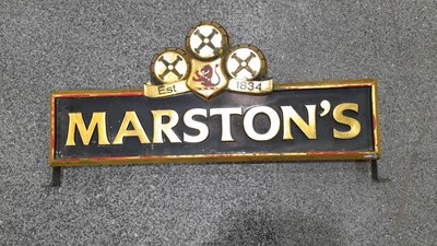 Lot 172 - MARSTONS SMALL DOUBLE SIDED PUB SIGN