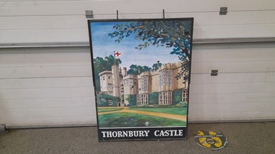 Lot 204 - THORNBURY PUB SIGN DOUBLE SIDED  PAINTED