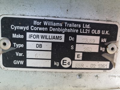 Lot 525 - IFOR WILLIAMS SINGLE AXLE TRAILER