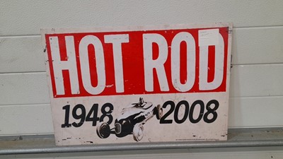 Lot 267 - HOT ROD 1948-2008 METAL SIGN 24" X 16"