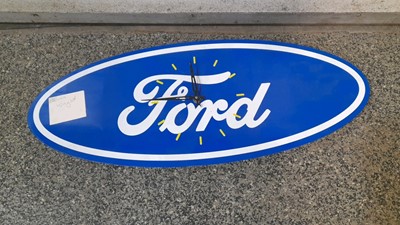 Lot 291 - METAL REPRO FORD CLOCK  24" X 9"