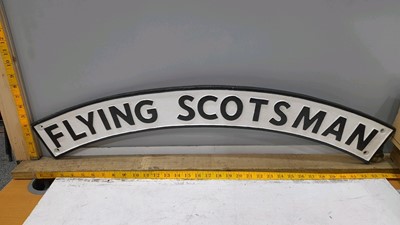 Lot 459 - FLYING SCOTSMAN REPRO CAST SIGN