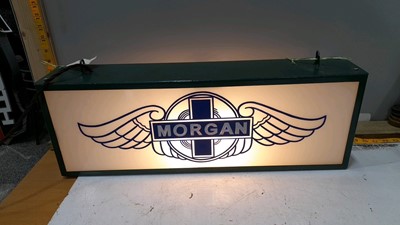 Lot 396 - MORGAN LIGHT UP SIGN 25"X9"