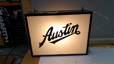 Lot 467 - AUSTIN LIGHT UP SIGN 17"X13"