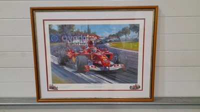 Lot 507 - CHAMPION SUPREME MICHEAL SCHUMACHER PRINT 31/500 35" X 28"