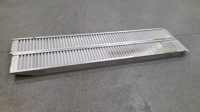 Lot 622 - PAIR OF ALLOY RAMPS 98" X 12"