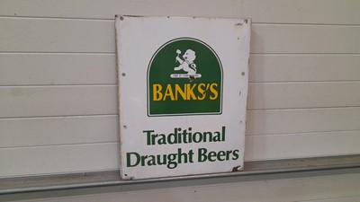 Lot 484 - BANKS'S TRADITIONAL DRAUGHT BEERS SIGN 20" X 26"