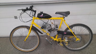 Lot 272 - YELLOW PEUGEOT BIKE FITTED WITH 70CC ENGINE