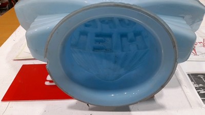 Lot 117 - SUPER SHELL BLUE PETROL PUMP GLASS GLOBE