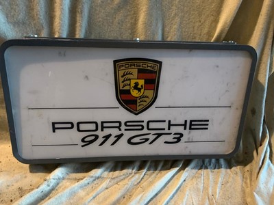 Lot 45 - PORSCHE 911 GT LIGHT-UP SIGN 33" X 17"