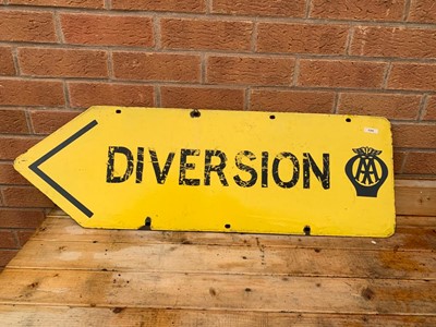 Lot 53 - AA DIVERSION DOUBLE SIDED ARROW SIGN 37" X 12"