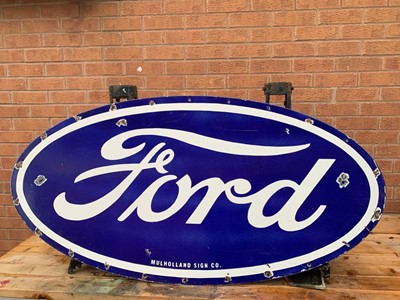 Lot 93 - LARGE FORD DOUBLE SIDED ENAMEL SIGN  60" X 30"