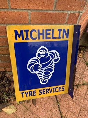 Lot 319 - MICHELIN TYRE SERVICES , DOUBLE SIDED HANGING SIGN  21" X 16"