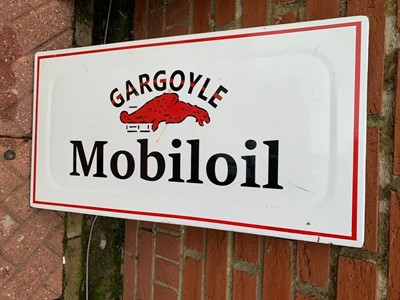 Lot 327 - GARGOYLE MOBILOIL ENAMEL SIGN  30" X 16"