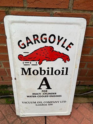 Lot 335 - GARGOYLE MOBILOIL A ENAMEL SIGN  30" X 18"