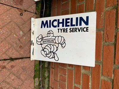 Lot 351 - MICHELIN TYRE SERVICE, DOUBLE SIDED  HANGING SIGN  16" X 23"