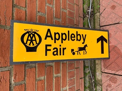 Lot 383 - AA APPLEBY FAIR DIRECTION SIGN  31" X 10"