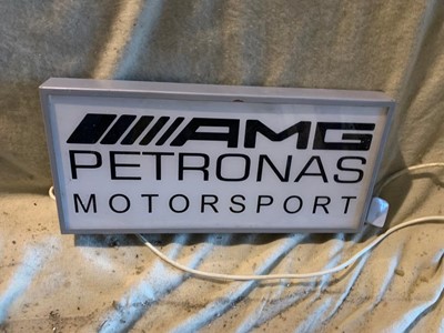 Lot 455 - AMG PETRONAS MOTORSPORT LIGHT-UP SIGN  20" X 9"