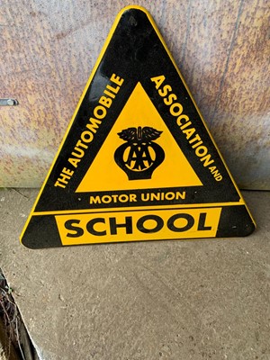 Lot 463 - AA SCHOOL SIGN  23" X 25"