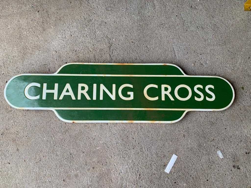 Lot 527 - CHARING CROSS ENAMEL SIGN  36" X 10"