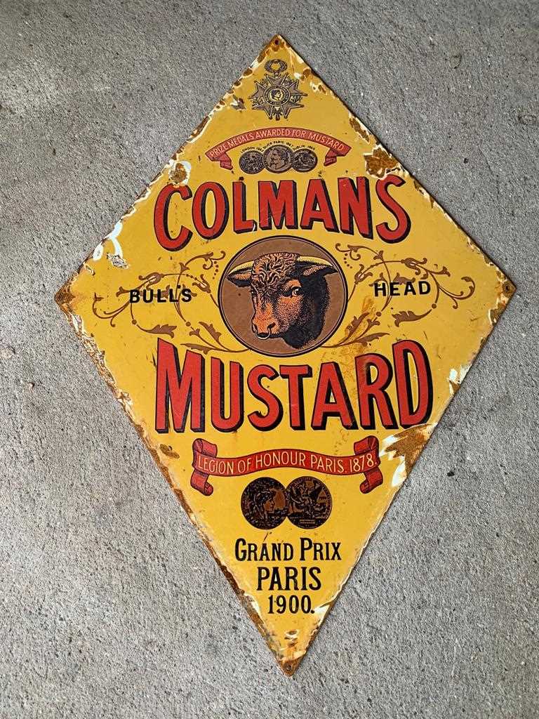 Lot 543 - COLMANS MUSTARD SIGN  27" X 19"