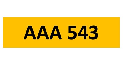 Lot 27-11 - REGISTRATION ON RETENTION - AAA 543