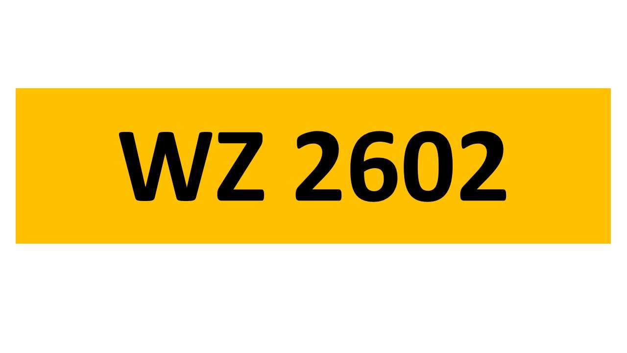 Lot 206 - REGISTRATION ON RETENTION - WZ 2602