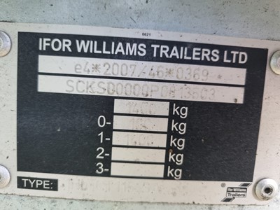 Lot 150 - IFOR WILLIAMS SINGLE AXLE TRAILER