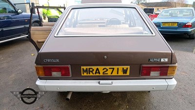 Lot 270 - 1980  TALBOT ALPINE GL