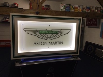 Lot 262 - LARGE ILLUMINATED ASTON MARTIN SIGN