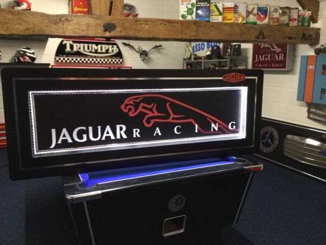 Lot 270 - LARGE ILLUMINATED JAGUAR RACING SIGN