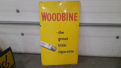 Lot 94 - WOODBINE THE GREAT LITTLE CIGARETTE SIGN 60" X 36"