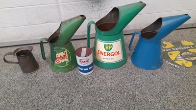 Lot 372 - 4X OIL JUGS & 1X PINT OF ESSO MOTOR OIL ( UNOPENED )