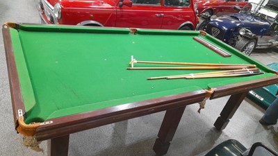 Lot 110 - WOODEN 7FT X 3FT SLATE BED SNOOKER TABLE (  ALL PROCEEDS TO CHARITY )