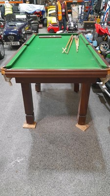 Lot 110 - WOODEN 7FT X 3FT SLATE BED SNOOKER TABLE (  ALL PROCEEDS TO CHARITY )