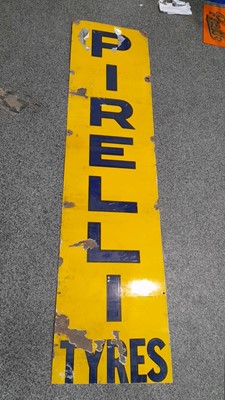 Lot 114 - PIRELLI TYRES VERTICAL  ORIGINAL SIGN  84" X 20"