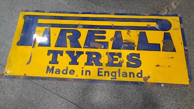 Lot 396 - PIRELLI TYRES ORIGINAL SIGN 81" X 36"