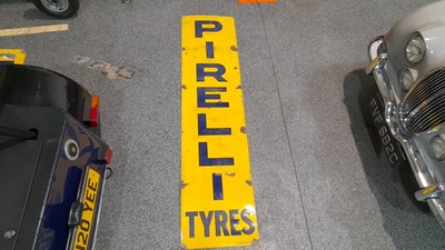 Lot 452 - PIRELLI TYRES ORIGINAL SIGN   84" X 20"