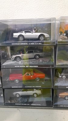 Lot 277 - 32 MODEL OO7  CARS ,OF THE  JAMES BOND MOVIES