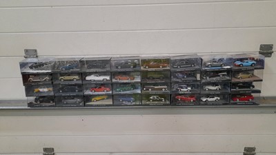 Lot 392 - 32 MODEL OO7 CARS ,OF THE JAMES BOND MOVIES