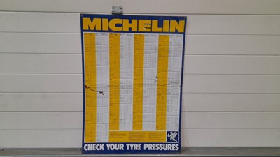 Lot 433 - MICHELIN TYRE PRESSURE TIN SIGN