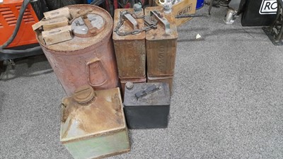 Lot 575 - ASSORTMENT OF OIL AND FUEL CANS