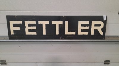 Lot 489 - FETTLER SIGN  36" X 9"