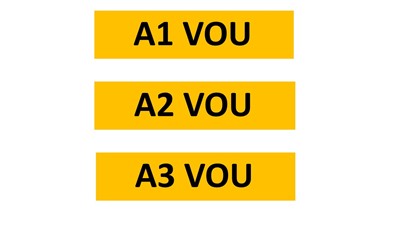 Lot 37-12 - REGISTRATIONS ON RETENTION - A1 VOU, A2 VOU & A3 VOU