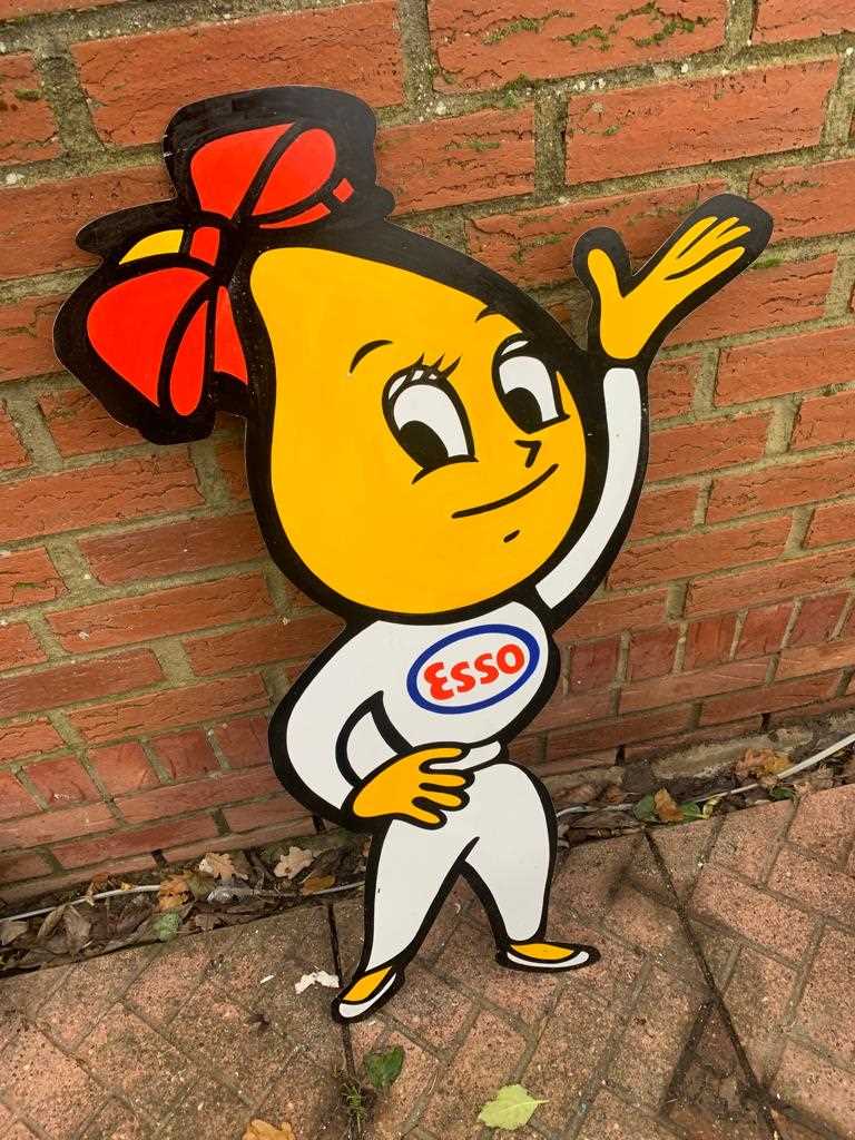 Lot 10 - ESSO WOMAN LARGE METAL SIGN 39" x 22"