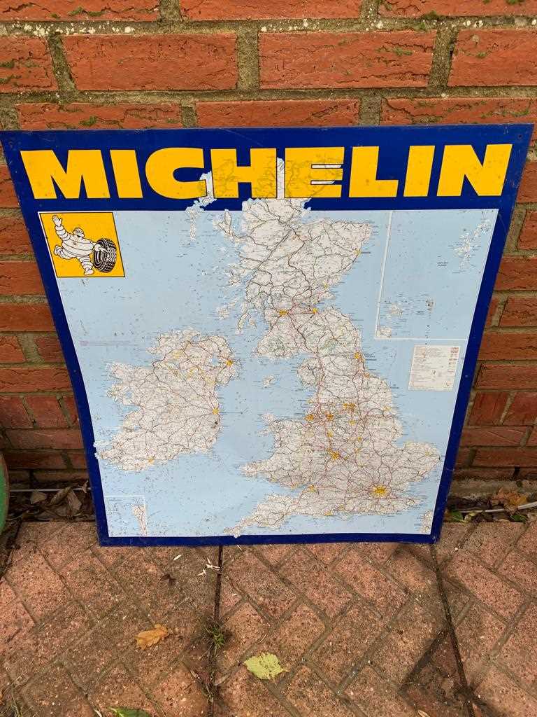 Lot 59 - METAL MICHELIN MAP OF ENGLAND & IRELAND