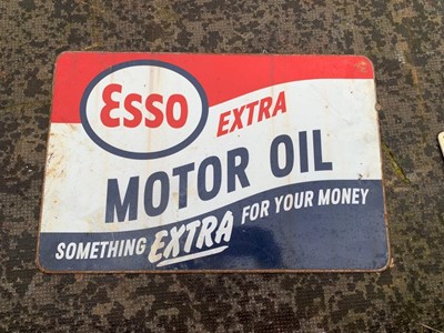 Lot 115 - ESSO EXTRA MOTOR OIL   SIGN  18" X 12"