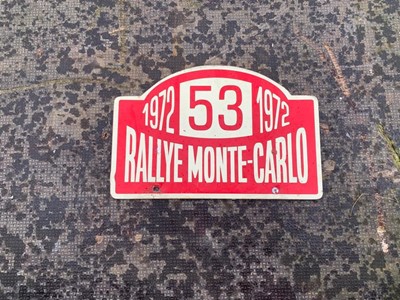 Lot 122 - 1972 MONTE-CARLO RALLYE SIGN  12" x 8"
