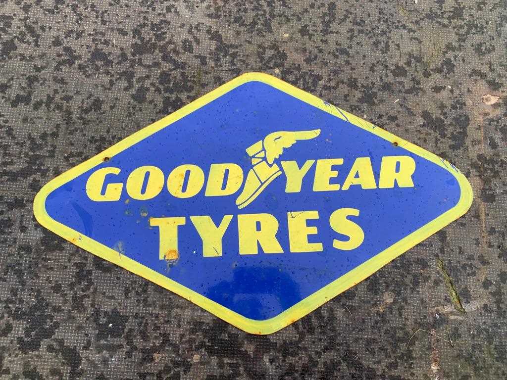 Lot 147 - GOOD YEAR TYRES DOUBLE SIDED SIGN 27