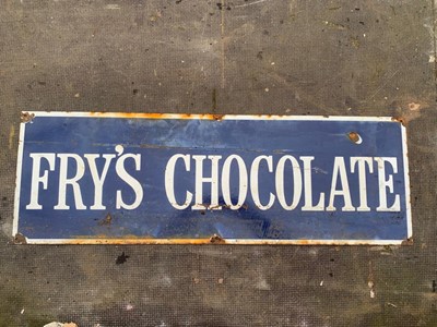 Lot 318 - FRY'S CHOCOLATE ENAMEL SIGN  36" x 12"